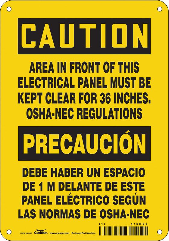 Safety Sign 10 inx7 in Polyethylene MPN:475M96