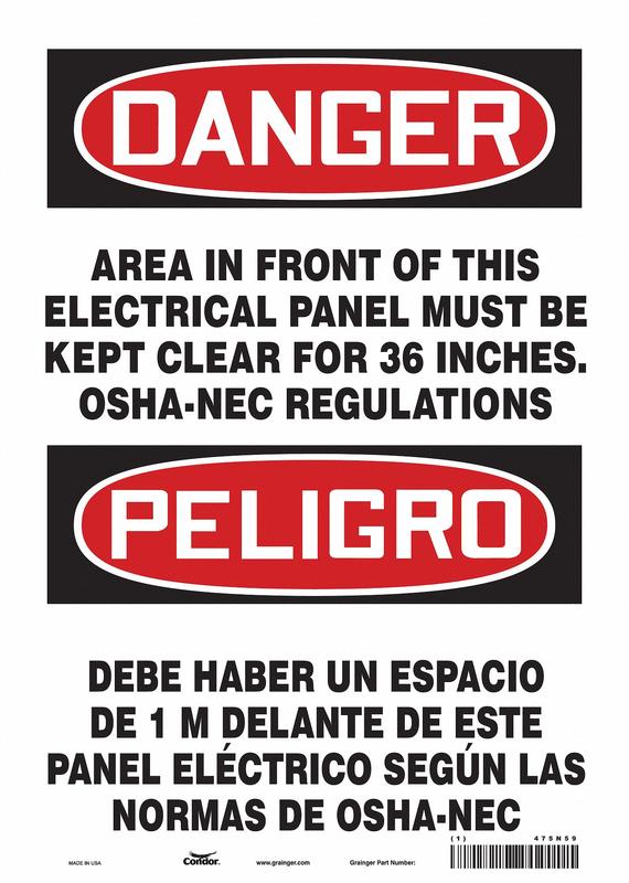 Safety Sign 14 inx10 in Aluminum MPN:475N59