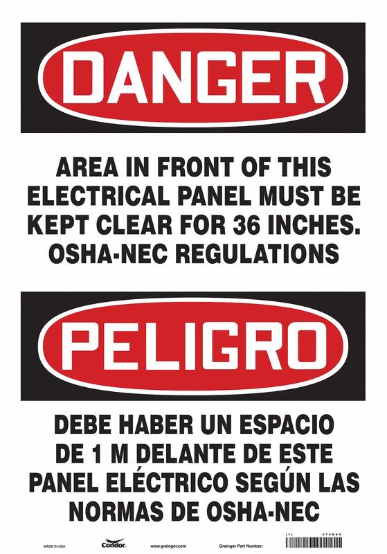 Safety Sign 20 in x 14 in Aluminum MPN:475N60