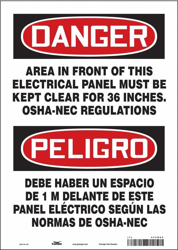 Safety Sign 14 inx10 in Vinyl MPN:475N64