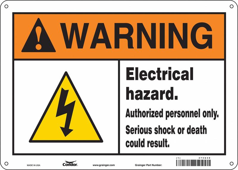 Safety Sign 10 inx14 in Polyethylene MPN:475U48