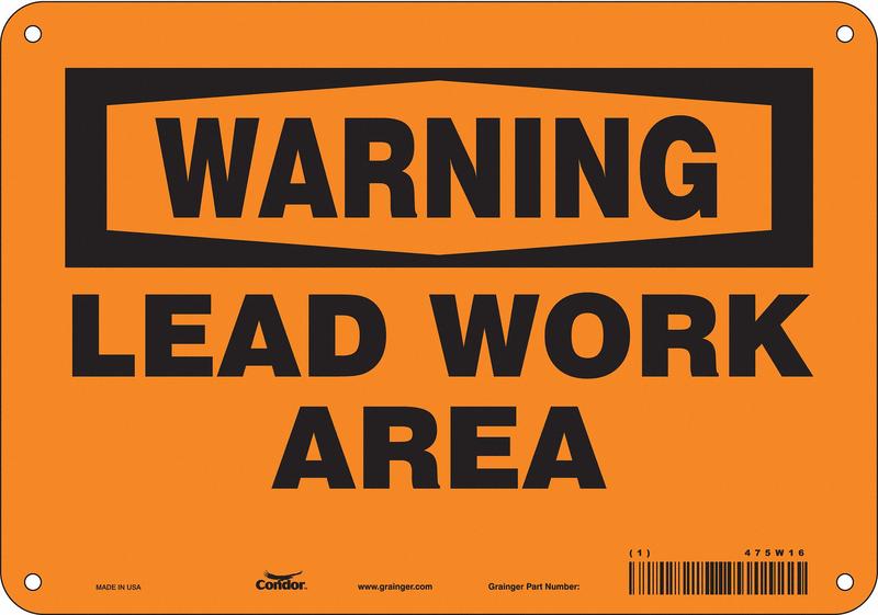 Safety Sign 7 inx10 in Polyethylene MPN:475W16