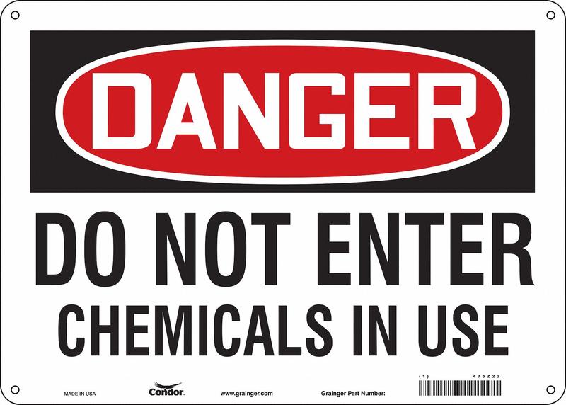 Safety Sign 10 inx14 in Polyethylene MPN:475Z22