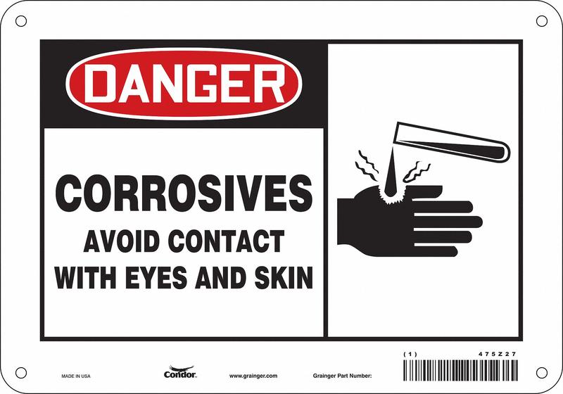 Safety Sign 7 inx10 in Polyethylene MPN:475Z27