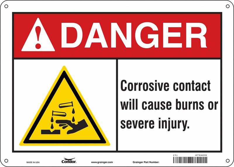 Safety Sign 10 inx14 in Polyethylene MPN:476A06