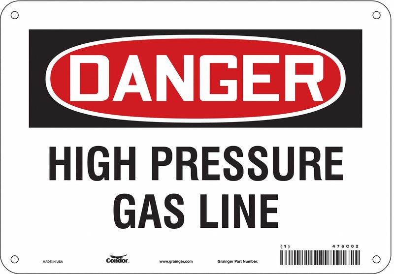 Safety Sign 7 in x 10 in Polyethylene MPN:476C02