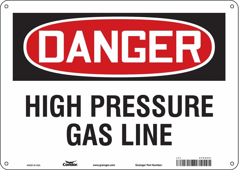 Safety Sign 10 in x 14 in Polyethylene MPN:476C03