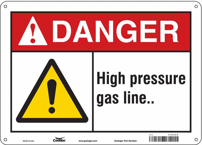 Safety Sign 10 in x 14 in Aluminum MPN:476C09