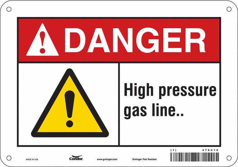 Safety Sign 7 in x 10 in Polyethylene MPN:476C10