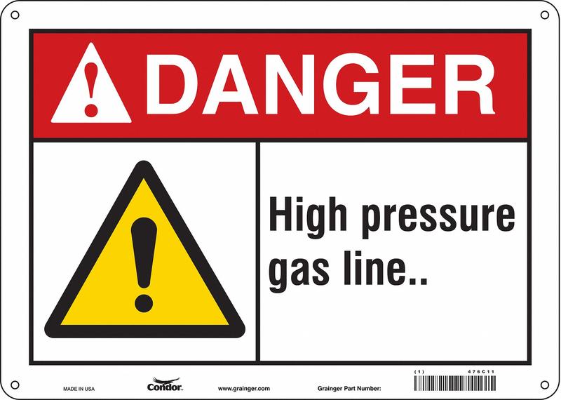 Safety Sign 10 in x 14 in Polyethylene MPN:476C11