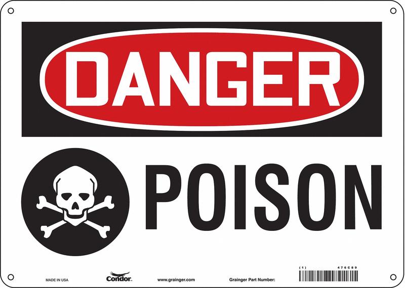 Safety Sign 10 inx14 in Polyethylene MPN:476C89