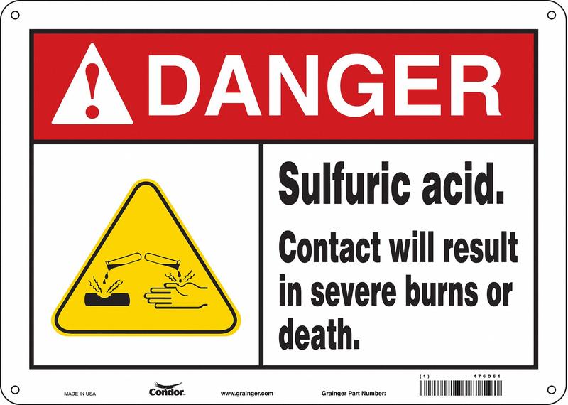 Safety Sign 10 inx14 in Polyethylene MPN:476D61