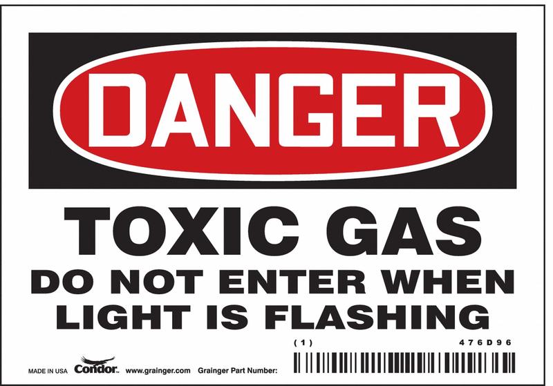 Safety Sign 3.5in x 5in Vinyl MPN:476D96