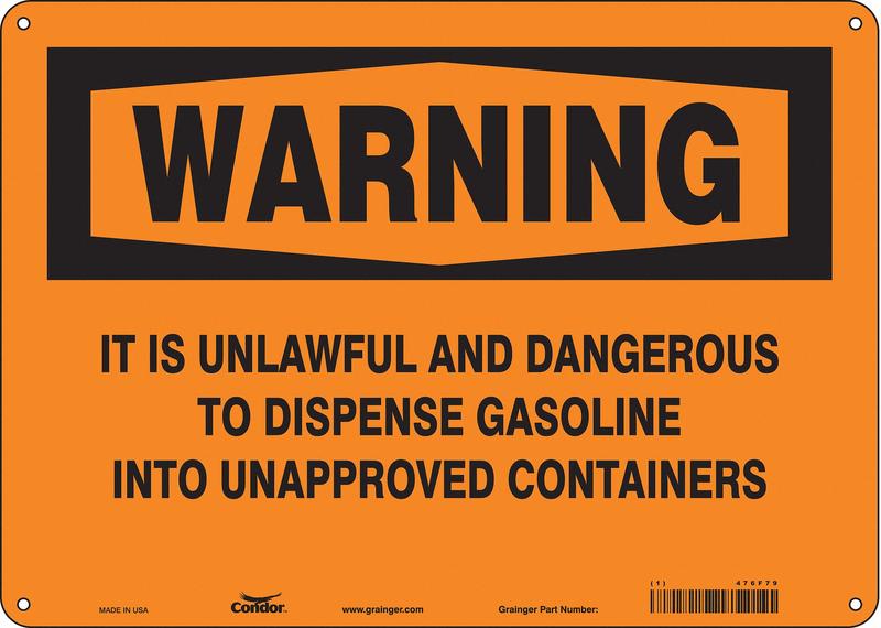 Safety Sign 10 inx14 in Polyethylene MPN:476F79