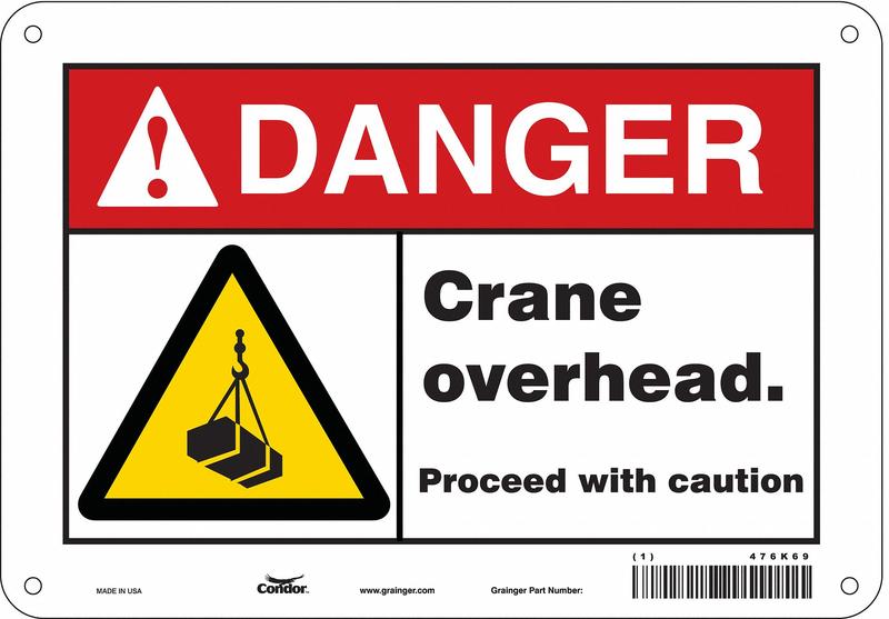 Safety Sign 7 inx10 in Polyethylene MPN:476K69