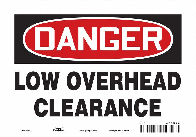 Safety Sign 7 inx10 in Vinyl MPN:477M40