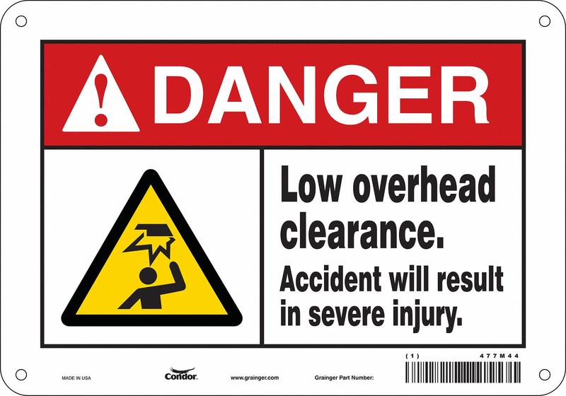 Safety Sign 7 inx10 in Polyethylene MPN:477M44