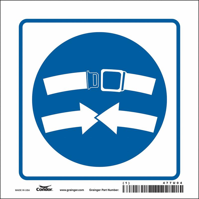 Safety Sign 6 inx6 in Vinyl MPN:477U04