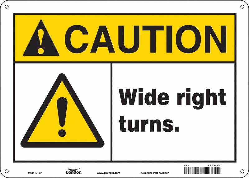 Safety Sign 10 inx14 in Polyethylene MPN:477U41