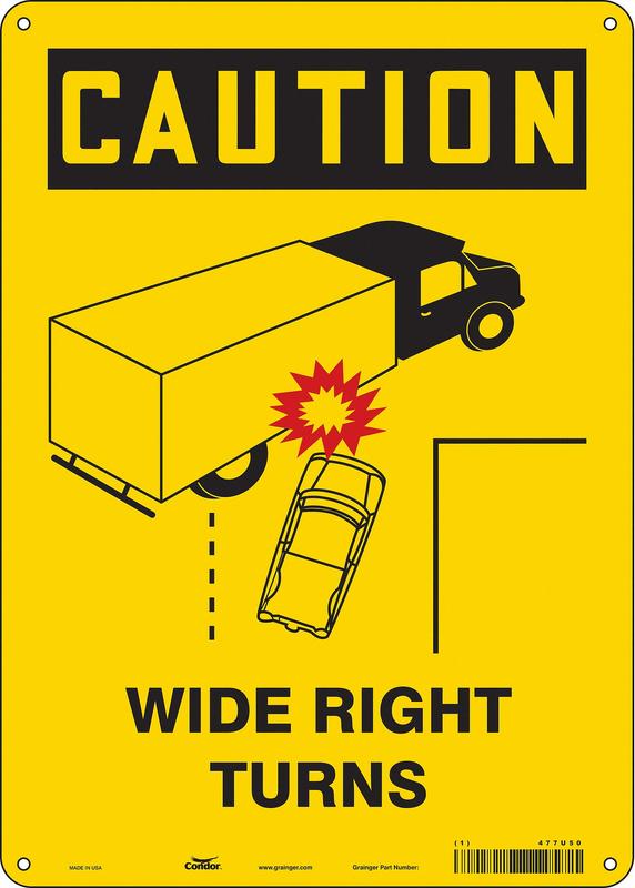 Safety Sign 14 inx10 in Vinyl MPN:477U50