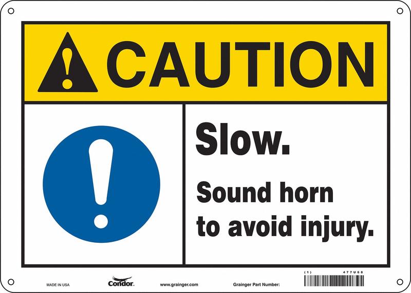 Safety Sign 10 inx14 in Vinyl MPN:477U68