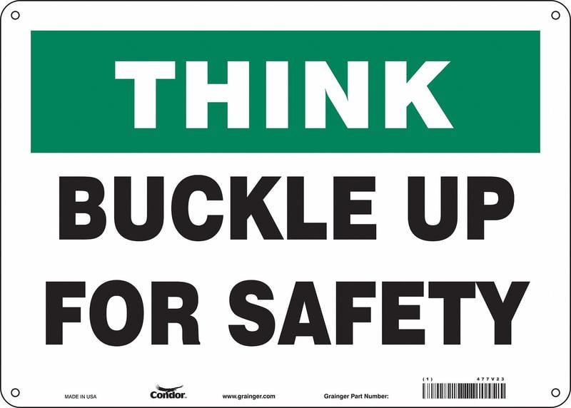 Safety Sign 10 inx14 in Aluminum MPN:477V23