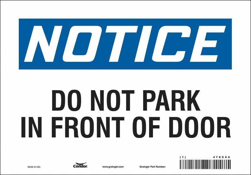 Safety Sign 7 inx10 in Vinyl MPN:478C66