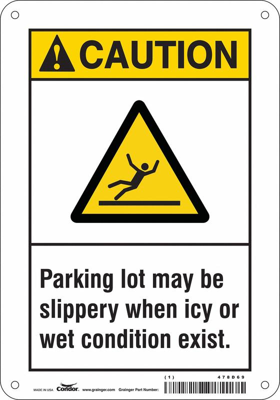 Safety Sign 10 inx7 in Aluminum MPN:478D69