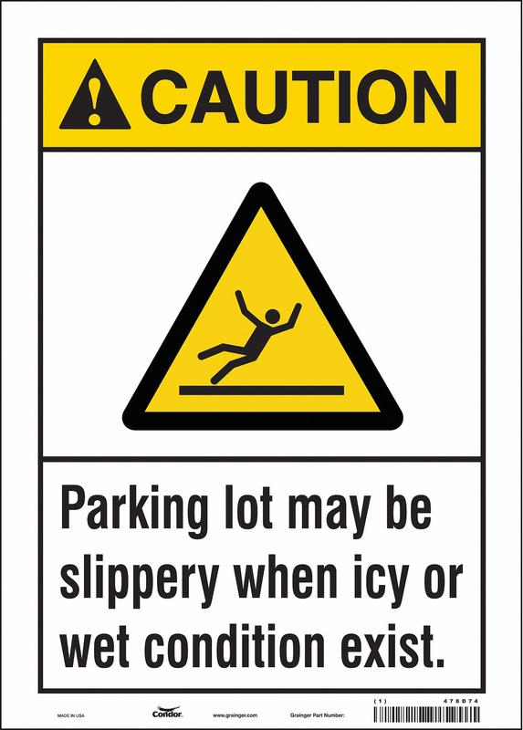 Safety Sign 14 inx10 in Vinyl MPN:478D74