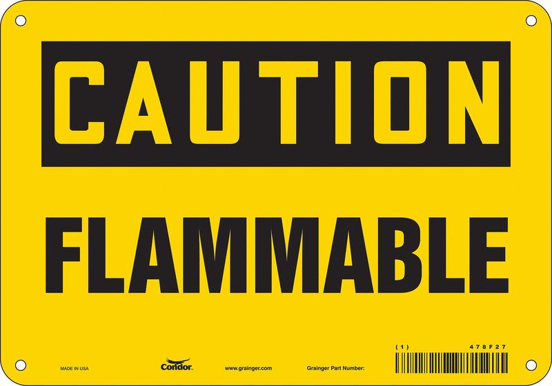 Safety Sign 7 inx10 in Polyethylene MPN:478F27