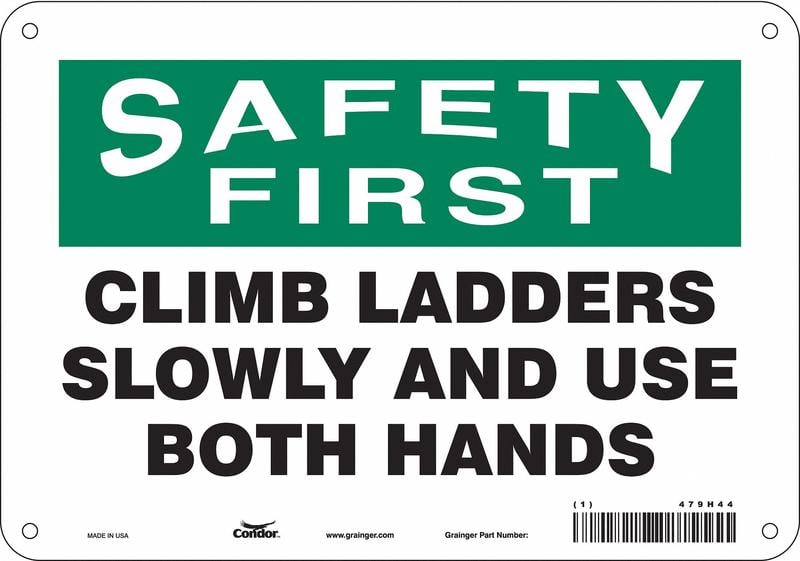 Safety Sign 7 in x 10 in Aluminum MPN:479H44