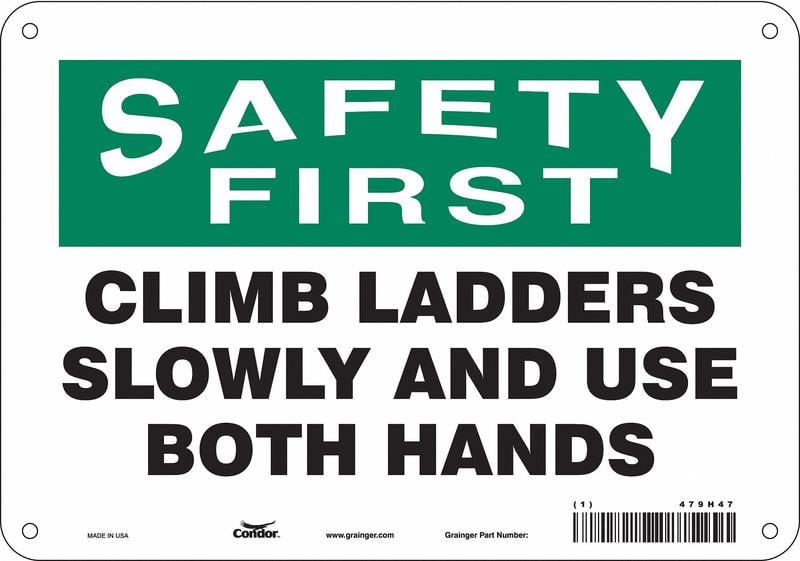 Safety Sign 7 inx10 in Polyethylene MPN:479H47