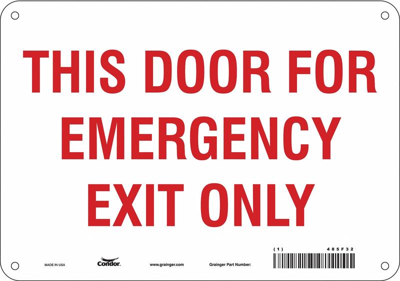 Safety Sign 7 in x 10 in Aluminum MPN:485F32