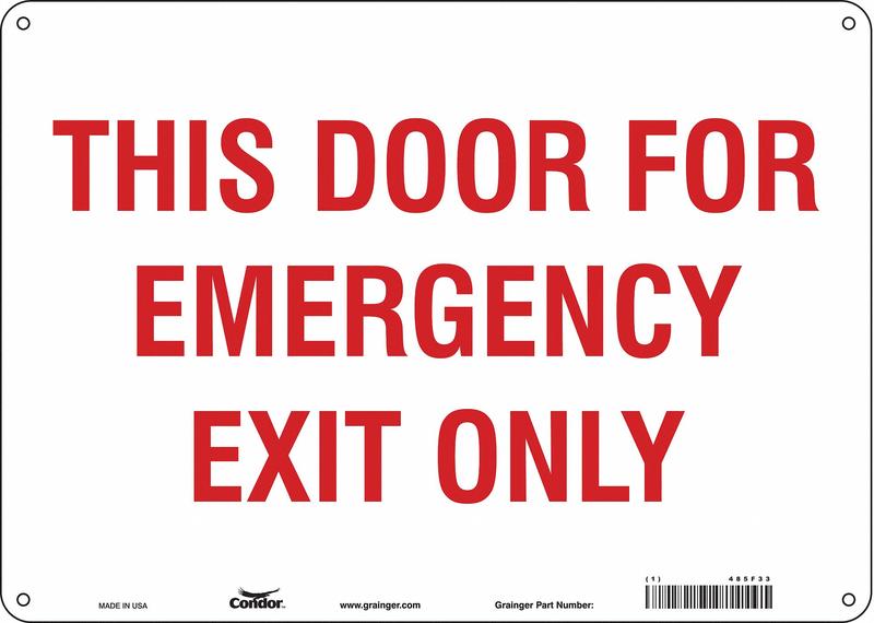 Safety Sign 10 in x 14 in Aluminum MPN:485F33