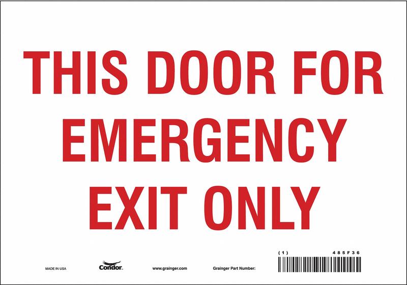 Safety Sign 7 in x 10 in Vinyl MPN:485F36