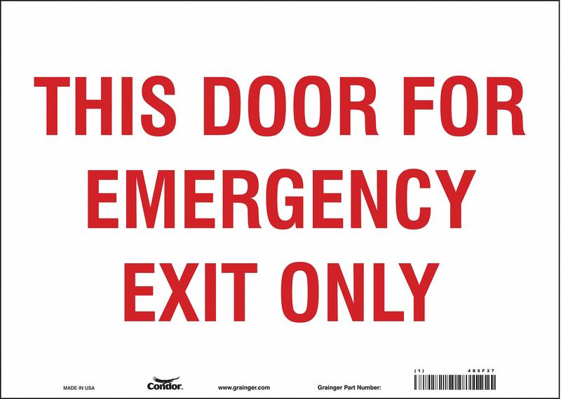 Safety Sign 10 in x 14 in Vinyl MPN:485F37