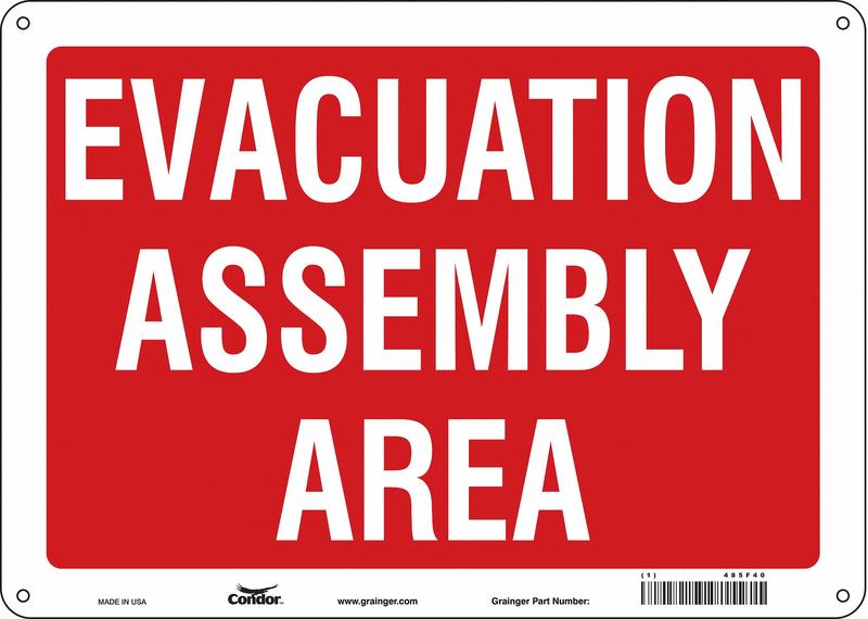 Safety Sign 10 in x 14 in Aluminum MPN:485F40