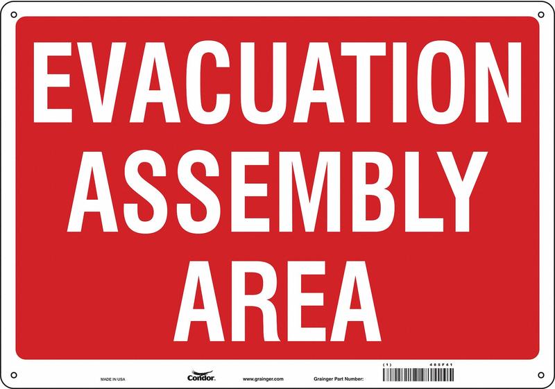 Safety Sign 14 in x 20 in Aluminum MPN:485F41