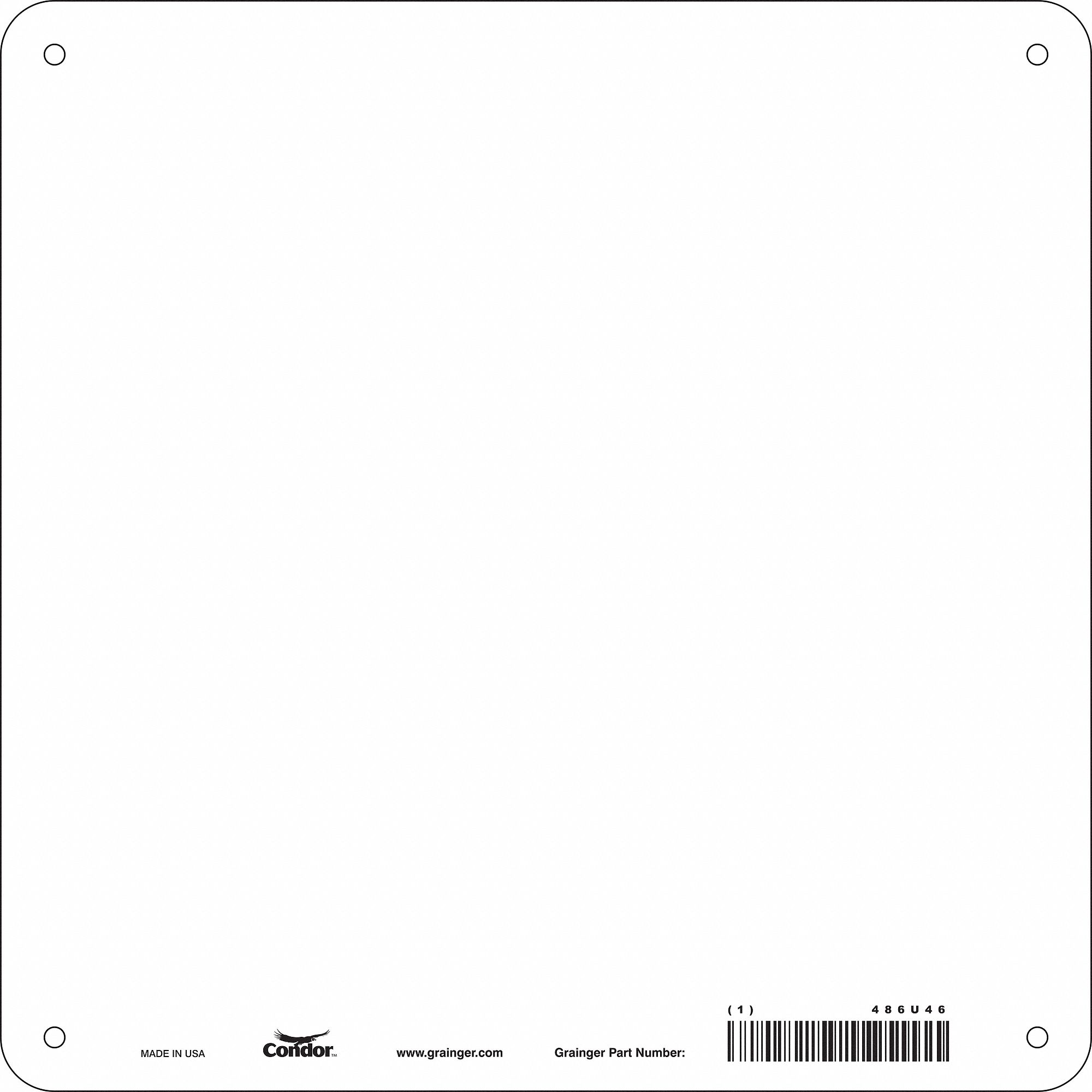 Safety Sign 10inx10in Polyethylene PK10 MPN:486U46