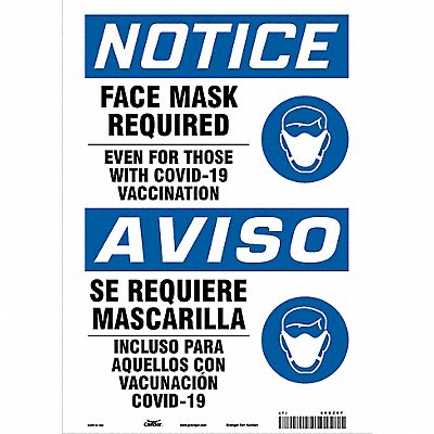 Facemask Reminder Safety Sign MPN:60XZ67