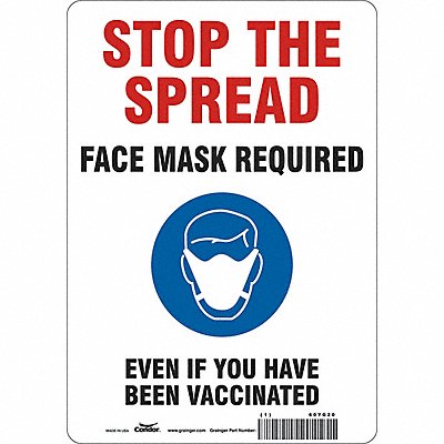 Facemask Reminder Safety Sign MPN:60YG20