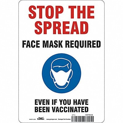 Facemask Reminder Safety Sign MPN:60YG22