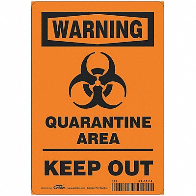 Quarantine Area Sign MPN:HWW306P1007