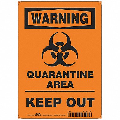 Quarantine Area Sign MPN:HWW306P1410