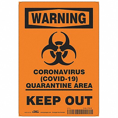 Coronavirus Quarantine Area Sign MPN:HWW308T1007
