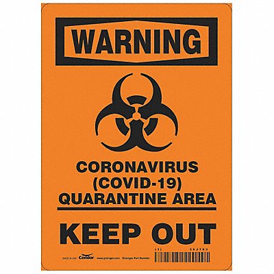 Coronavirus Quarantine Area Sign MPN:HWW308T1410