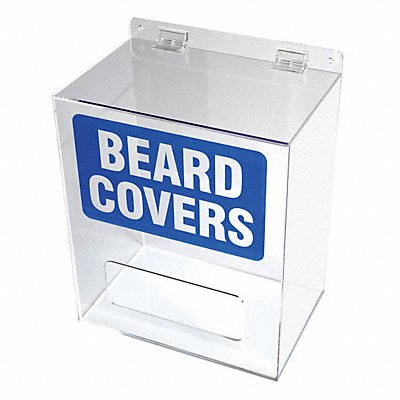 Beard Cover Dispenser Clear/Blue Acrylic MPN:30ZE59