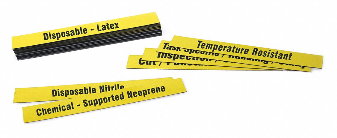 Magnetic Strip Yellow Vinyl 1 in H PK20 MPN:487C77