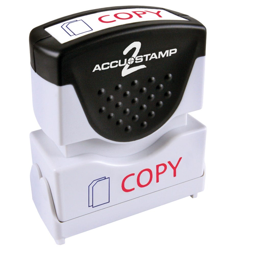 AccuStamp2 Copy Stamp, Shutter Pre-Inked Two-Color Copy Stamp, 1/2in x 1-5/8in Impression, Red/Black Ink (Min Order Qty 7) MPN:35532