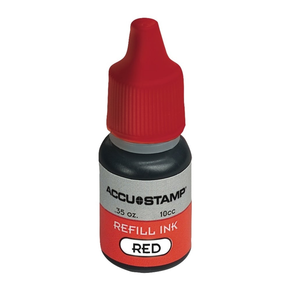 AccuStamp Refill Ink For Pre-Inked Stamps, Red (Min Order Qty 13) MPN:90683